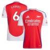 Officiële Voetbalshirt Arsenal Gabriel 6 Thuis 2024-25 - Heren